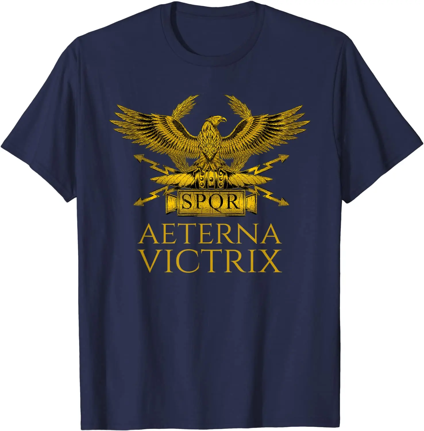 Фото Футболка Ancient Rome - Aeterna Victrix - Roman Legionary Eagle SPQR с короткими рукавами, повседневная, 100% хлопок, с круглым вырезом, летние футболки №2