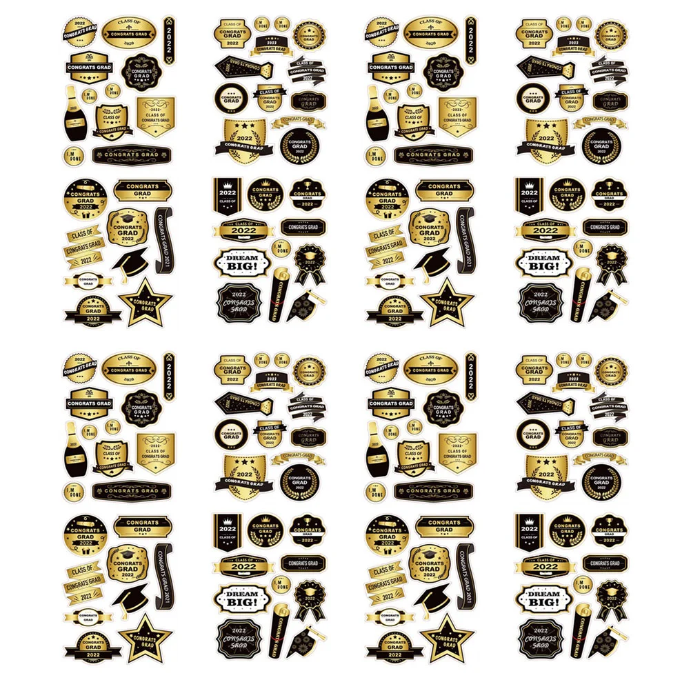 

16 листов декоративных этикеток на выпускной