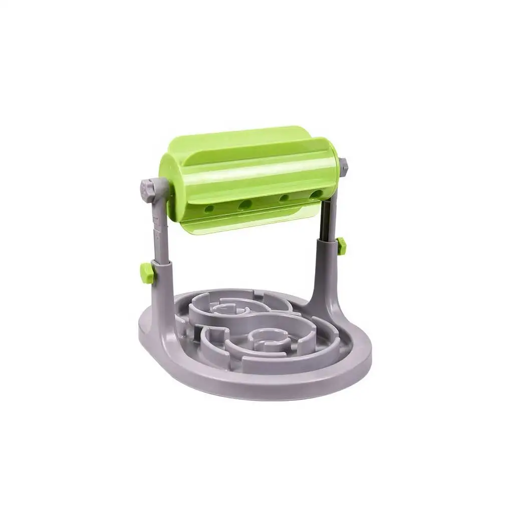 

Pet Slow Feeder Toys Reusable Food Feeding Bowl Roller Dispensing Interactive Height Adjustable Washable Feed Dish Panowl