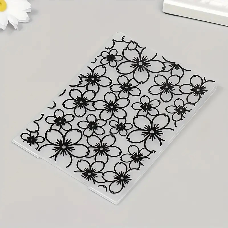 1 Шт. Пластиковый Бумажный Шаблон С Цветочным Узором Простое Изготовление