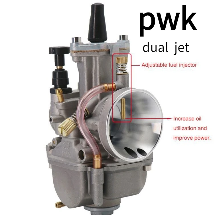 

Motorcycle Carburetor PWK 28 30 32 34mm For Keihin Mikuni Koso high speed adjustable acceleration pump performance dual jet