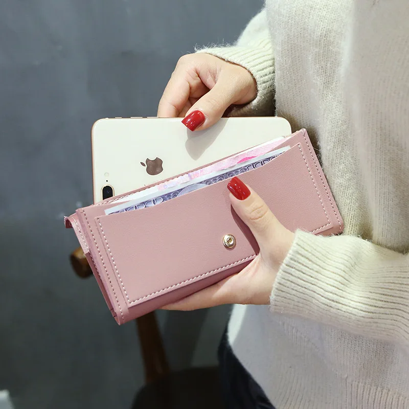 2022 New Fashion Women Wallets Leather Hasp Wallet Women's Long Design Purse Clutch Women Lady Wallet Phone Pocket Cartera Mujer