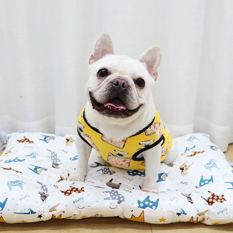 Летняя одежда для французских боев жилет собак летняя тонкая мопса бульдога