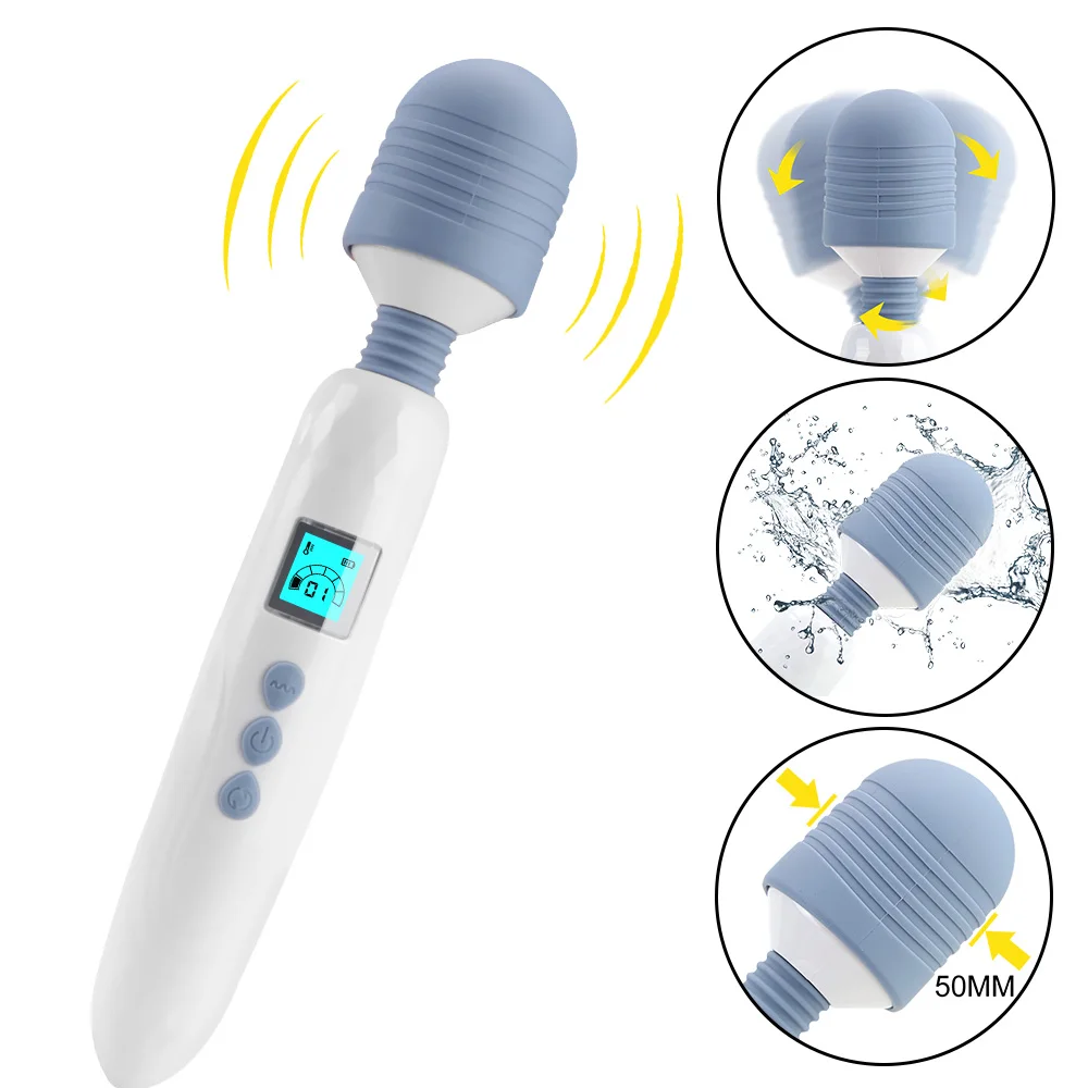

Magic Wand 36 Speed LCD AV Stick Vibrator Female Masturbation Massager Clitoris Stimulate Heated G Spot Vibrator