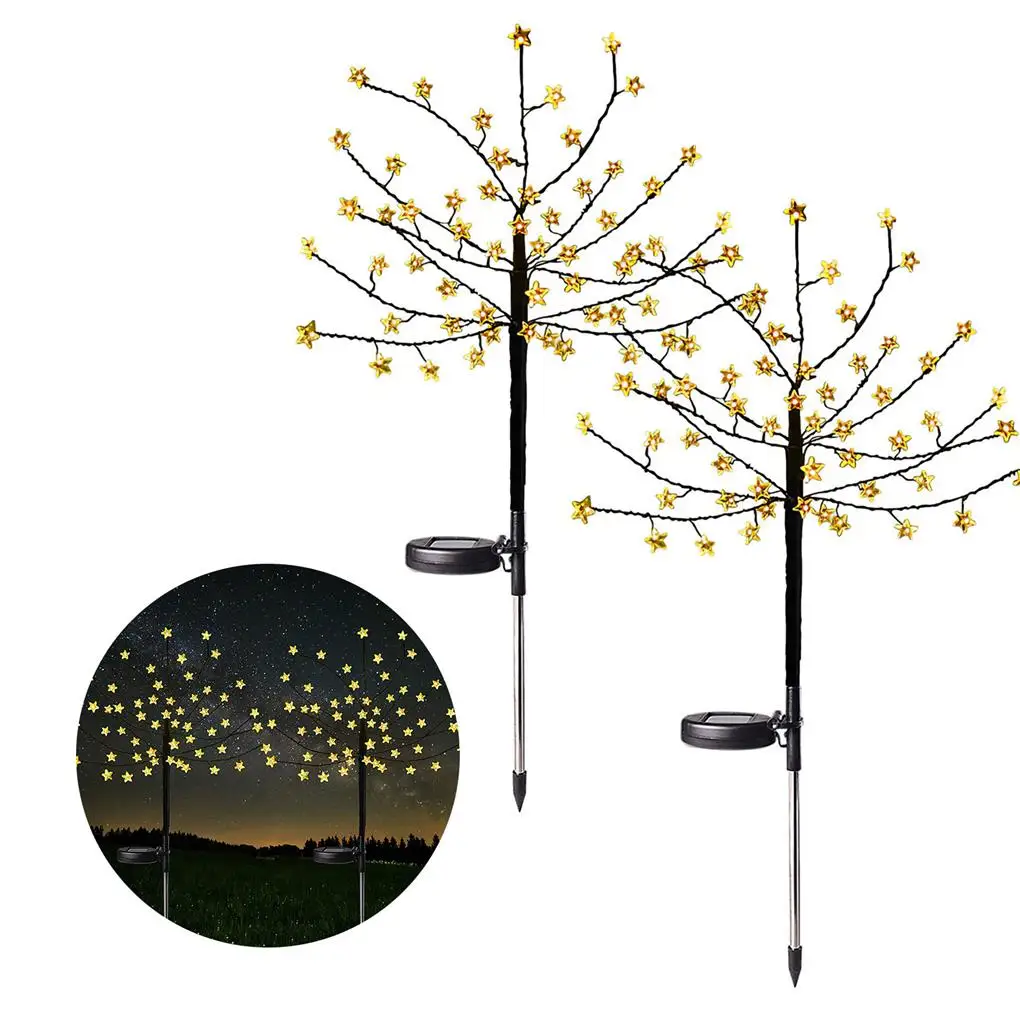 

Лампа в виде пентаграммы на солнечных батареях, 56 светодиодов