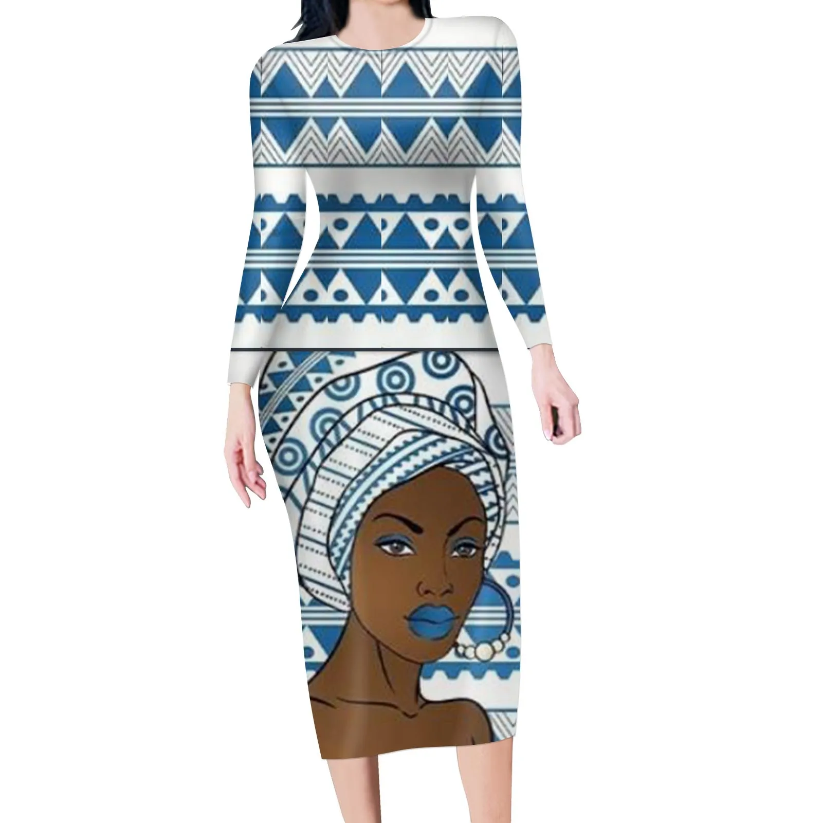 

Cumagical Samoan Polynesian Tribal Afrian Girl Print Casual Dress Summer Full Sleeve Minimalist Bodycon Sexy Dress For Women
