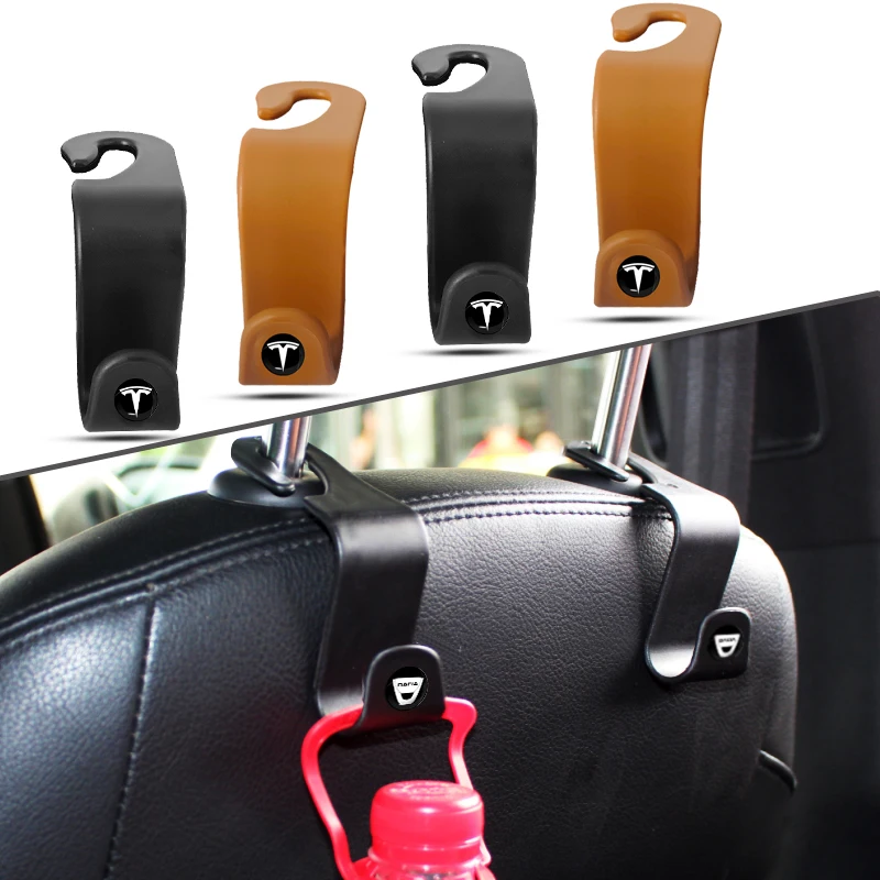 

2pcs Car Seat Backrest Hook Storage Decoration Ornament for Tesla Model S X Style Roadster 2021 Coil Bonina K80 Car Accessories