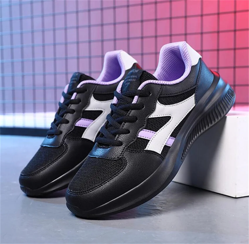 Casual Breathable Walking Mesh Flat Shoes Fashoin Woman Black Sneakers Women 2023 Tenis Feminino Female Shoes