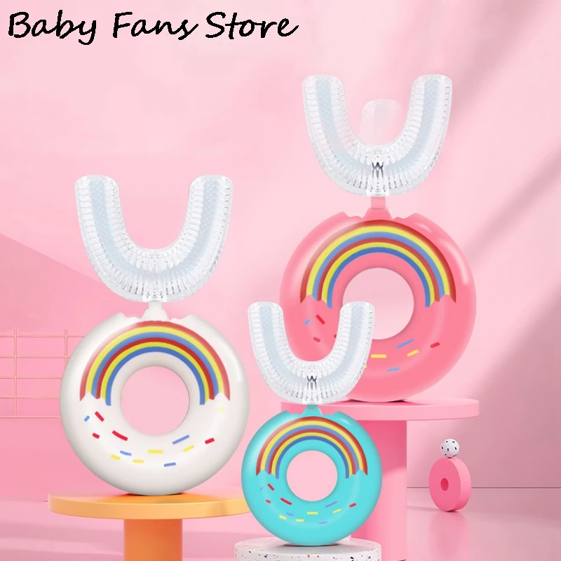 

Baby Mouth Toothbrush Children Teeth Oral Care Cleaning Brush U-Shaped Brushes Training Cleaner Children Kids Tooth Massager