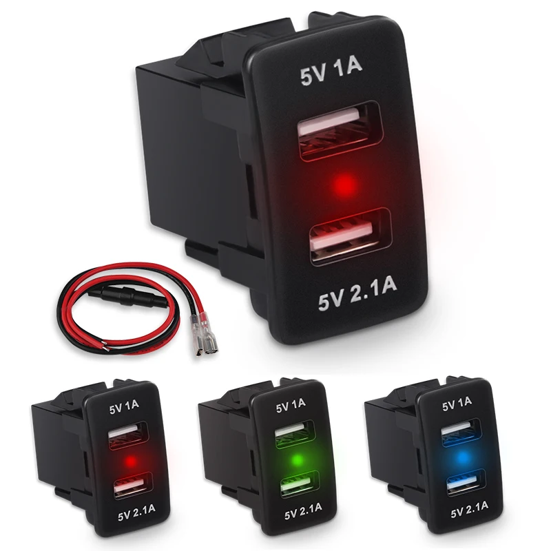 

1PCS Universal Car Charger 5V 3.1A Waterproof Dual USB Socket Adapter Fast Charging For Phone Motorcycle Boat Marine Truck