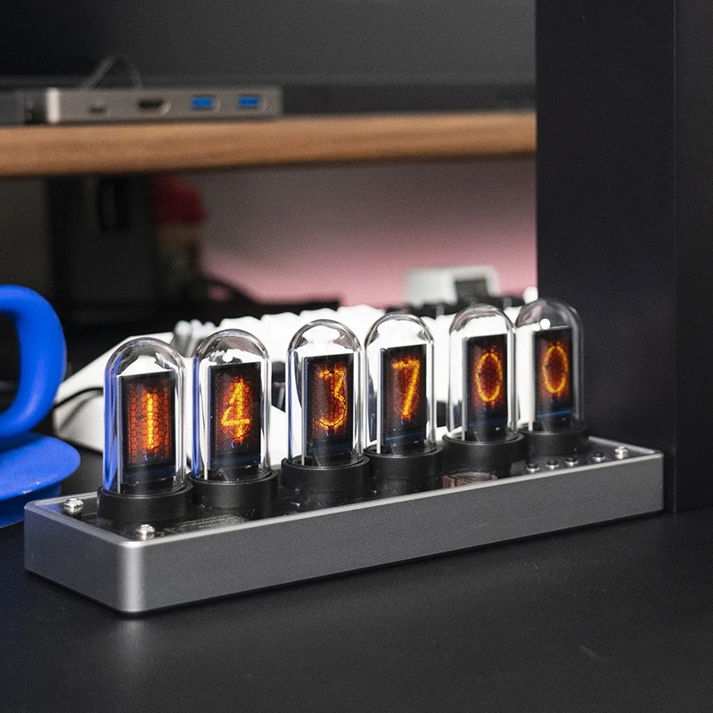 Цифровой будильник Nixie RGB на трубке настольные электронные часы с ЖК-дисплеем 6