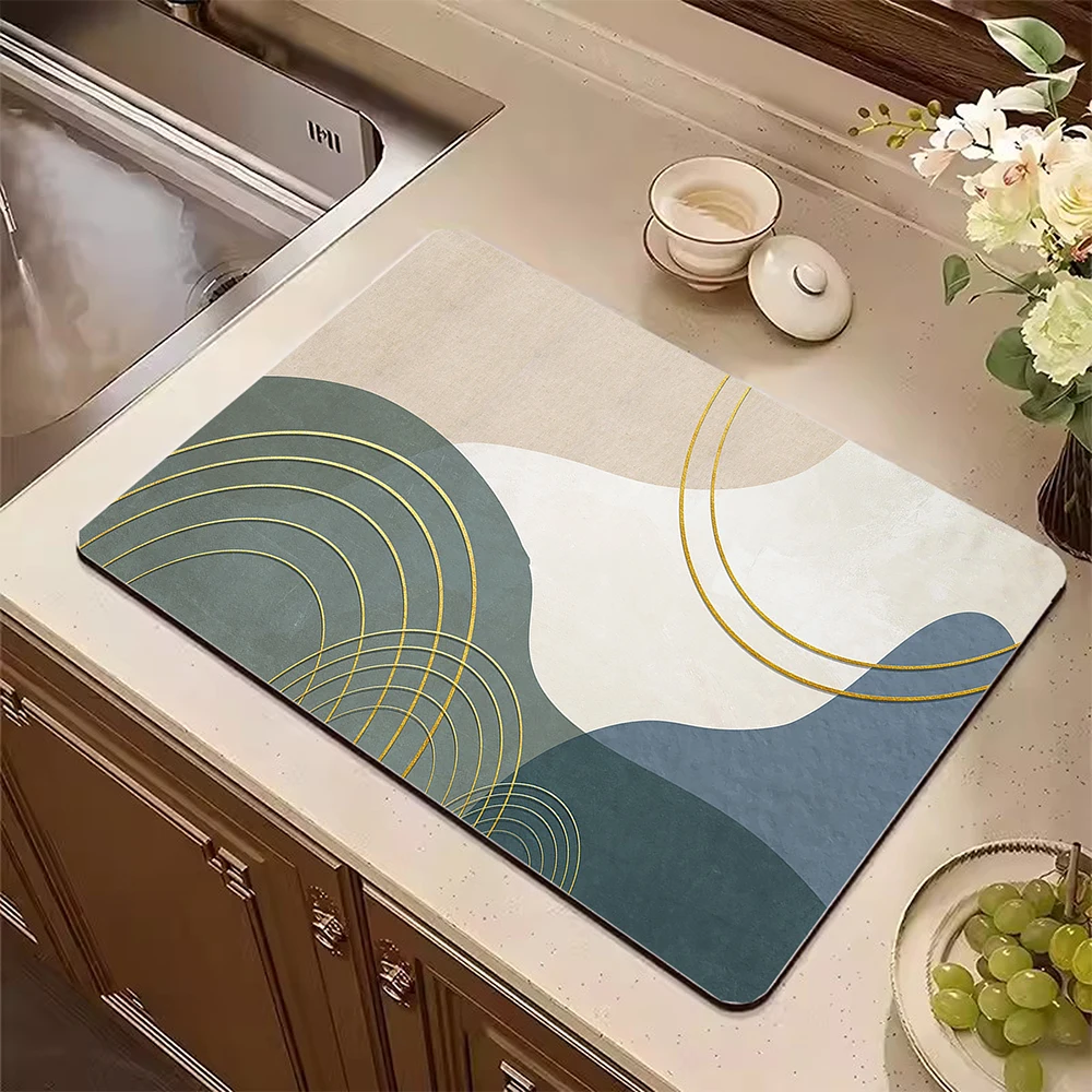 Многофункциональный коврик для мытья посуды диатомный грязеотводящий супер