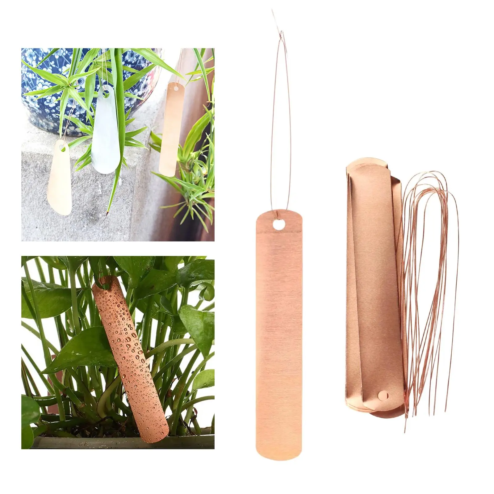 Copper  Labels Long Reusable Garden Tags Planting Marker with Ties