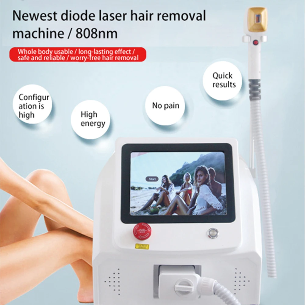 Портативный 755/1064/808 нм три длины волны диодный лазер для удаления волос лазерная