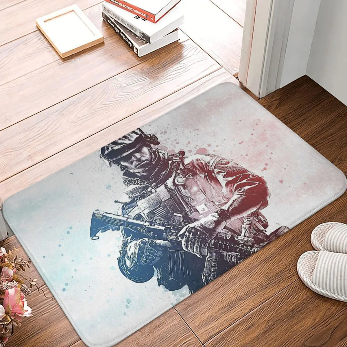 

Игровой коврик для ванной с эффектом боя в секунду, Придверный коврик с рисунком для гостиной, ковер для входной двери, домашний декор