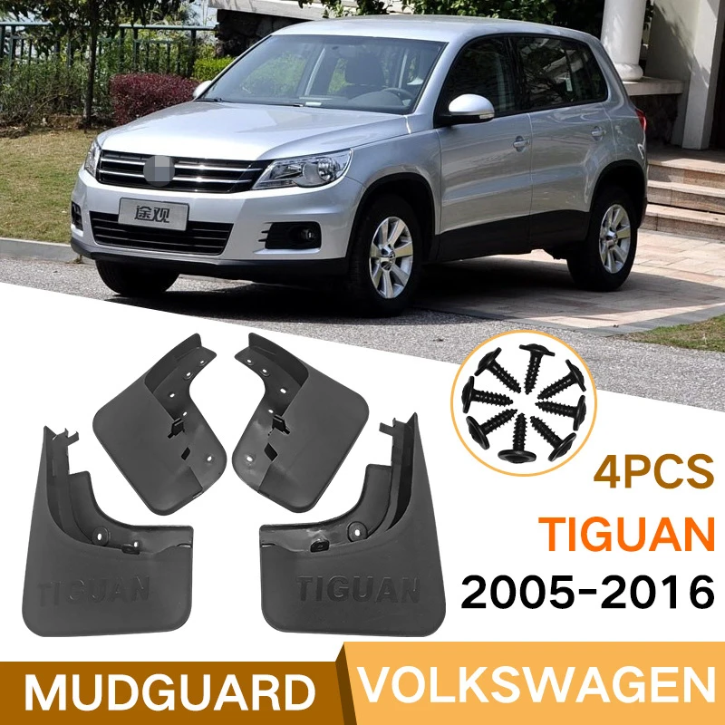 

Брызговики для Volkswagen VW Tiguan 2005-2016 Touran 2004-2015, передние и задние брызговики от грязи, брызговики, автомобильные аксессуары