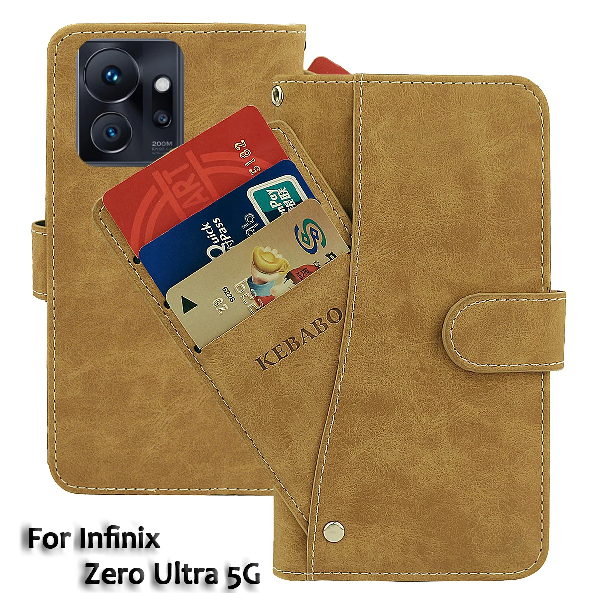 

Vintage Leather Wallet Infinix Zero Ultra 5G Case 6.8" Flip Luxury Card Slots Cover Magnet Phone Protective Cases Bags