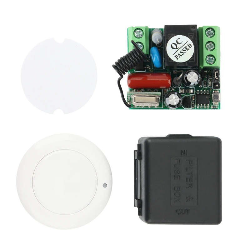 

433Mhz Wireless RF Remote Control Fan Lamp Light Switch 10A Relay Output Radio AC 220V 1CH Receiver Module Transmitter