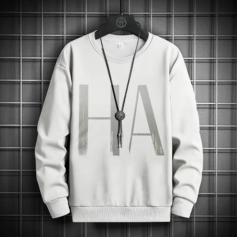 

Hoodie Men Spring and Autumn 2023 New Trend Ins To Take A Crew-neck Bottom Shirt on Men's Clothes Coat Men Streetwear