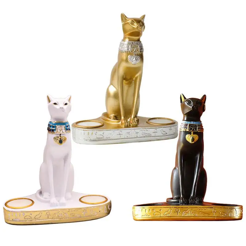 S Cat Statue Egyptian Vintage Creative Elegant For Bedroom Desk Dining Table Home Decor