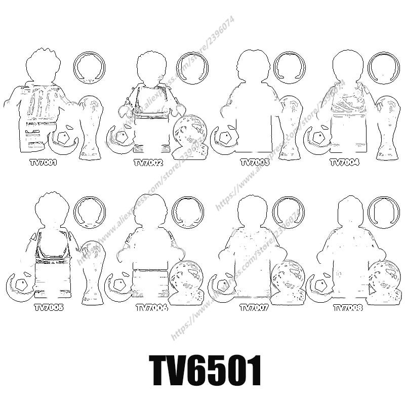 1 шт. фигурки-конструкторы TV6501 TV7001 TV7002 TV7003 TV7004 TV7005 TV7006 TV7007 TV7008 TV6502