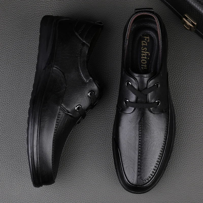 

Men New Casual Shoes Genuine Leather Oxfords Elegant Classic Business Wedding Social Mens Dress Shoes Luxe Italian Shoes for Men