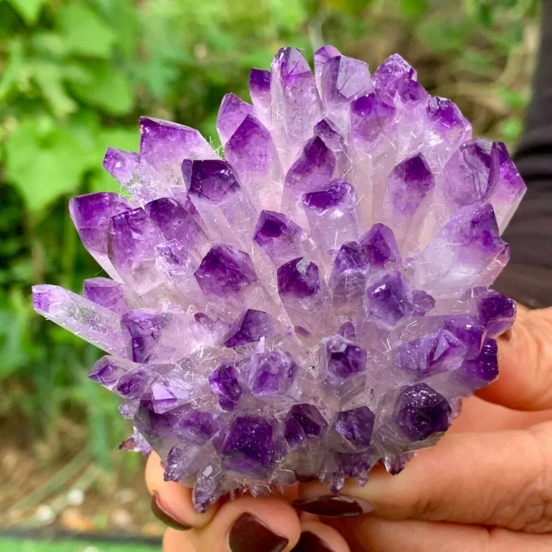 Healing Reiki Natural Purple Crystal Cluster Amethyst Flower Home Office Crystal Crafts Decoration Mineral Specimen Wholesale