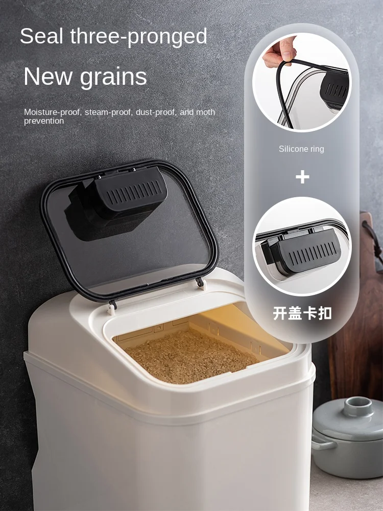 

ZL Household Rice Bucket Insect-Proof Moisture-Proof Sealed Rice Bucket Storage Fantastic