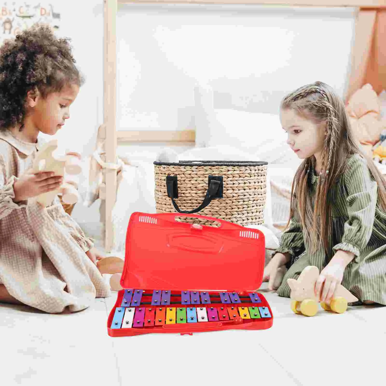 

Kids Xylophone 25-tone Glockenspiel Toddler Percussion Instrument for Educational Preschool Learning