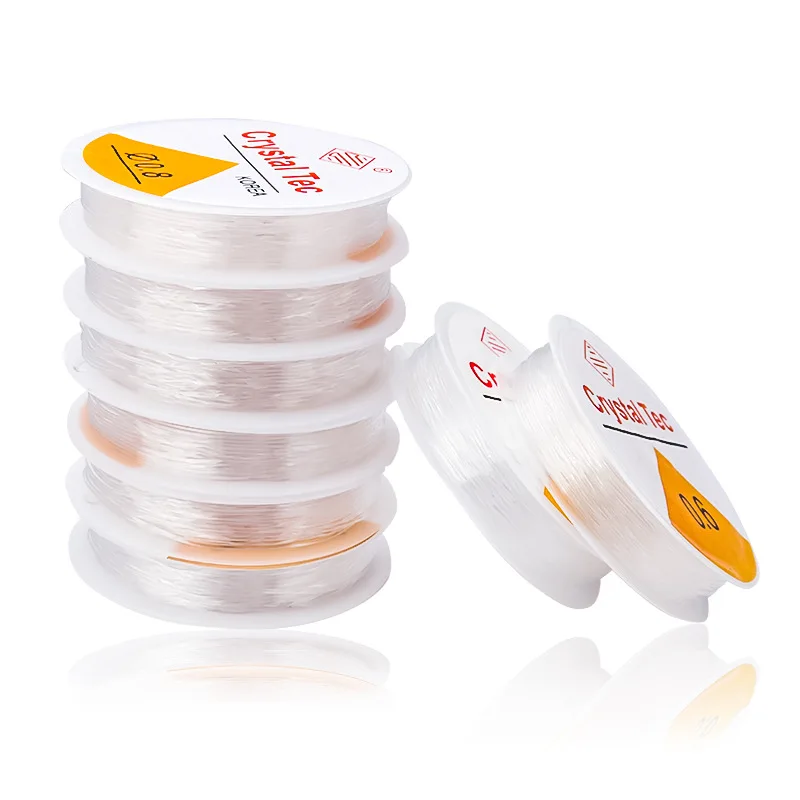 0,4-1,0 мм Гибкая прозрачная тянущаяся эластичная веревка, веревка, шнур, бусины для бисероплетения «сделай сам» для изготовления ювелирных изделий, браслетов и ожерелий