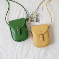 vintage solid colour pu leather crossbody bag for women 2022 lock design mini mobile phone bag summer shoulder bag female purses