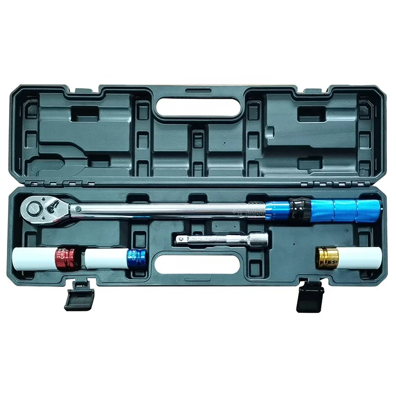 

Adjustable Manual 1/2 Inch Drive 20-210N.m Torque Wrench Kit with 17 19 21mm Wheel Sockets