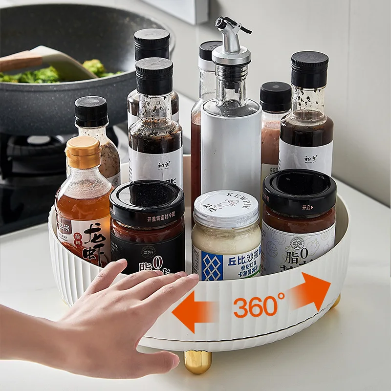 

Kitchen storage: multi-functional rotary shelf, seasoning rack, seasoning rack, spice box supplies, household turntable