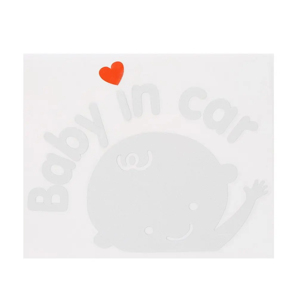 1PC Auto 3D Cartoon Creative 17*14 cm Baby On Board In Car Sticker Waterproof Reflective Decal Rear Windshield |