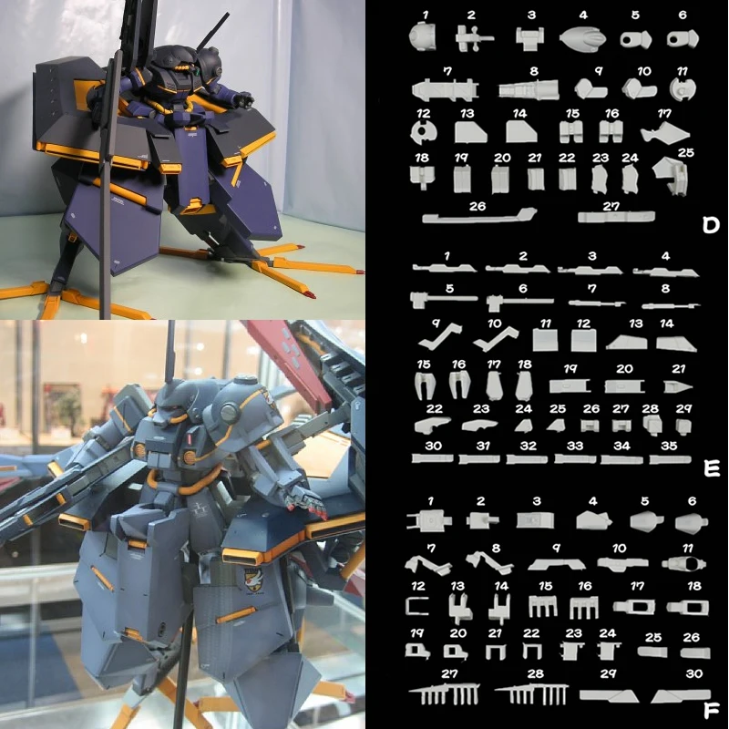 Фото 1/144 Gaoda RX-107 TR-4 [Dandelion] Несобранный, неокрашенный, кастомный GK Gaoda, полный комплект, гаражный набор B_656 №3