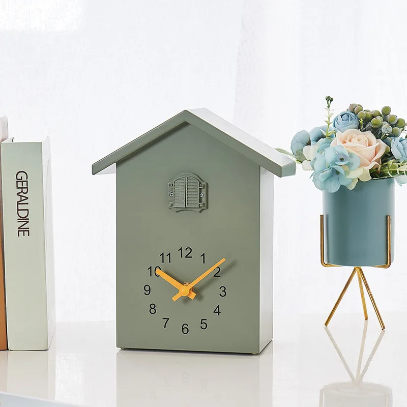 

5Colors Modern Plastic Bird Cuckoo Design Quartz Wall Hanging Clock Timer Wall Clock for Home Office Decoration