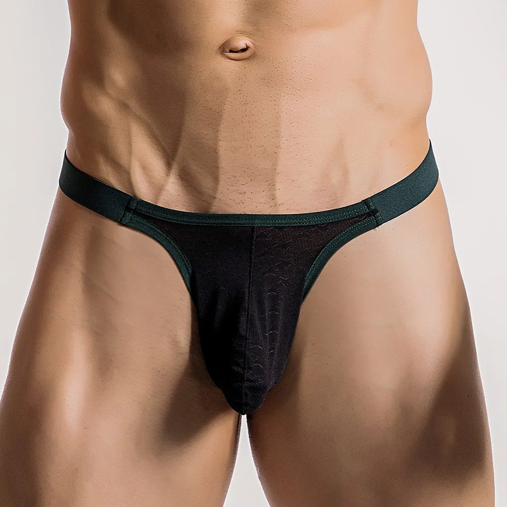 

New Men Sexy Low Waist See Through Thong T-Back Backless G-String Briefs Breathable Lingerie Bulge Pouch Underwear