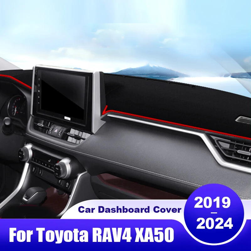

Гибридный чехол для приборной панели автомобиля Toyota RAV4 XA50 2019 2020 2021 2022 2023 2024 RAV 4, Солнцезащитный коврик, аксессуары