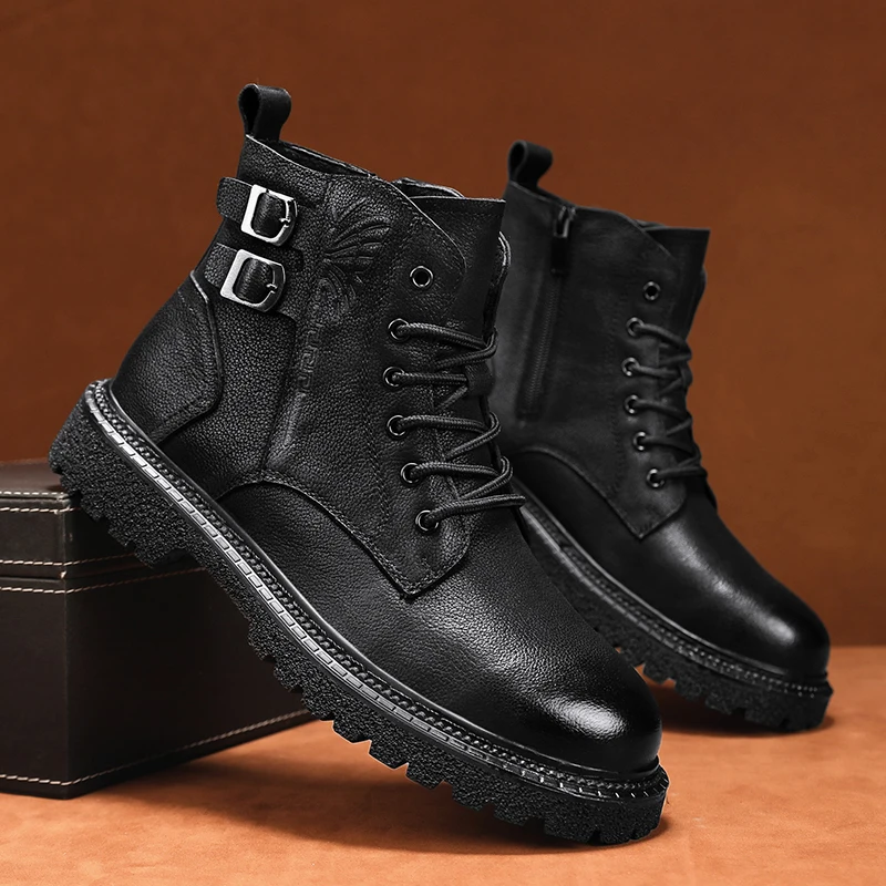 Ботинки Martin с головным убором 38–46 кожаные туфли бархат + 5