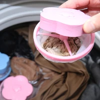 2pcs washing machine hair filter floating pet fur lint hair removal catcher reusable mesh dirty collection pouch cleaning balls