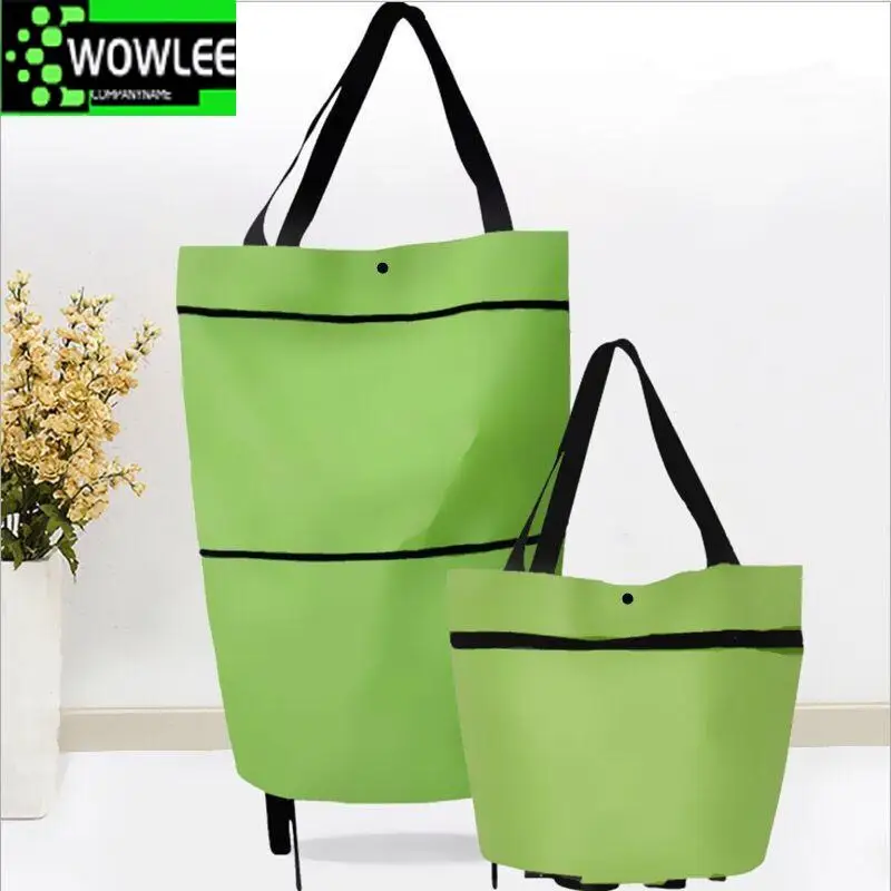 Small Pull Cart Portable Shopping Food Organizer Trolley Bag On Wheels Bags Folding Buy Vegetables Tug Package | Дом и сад