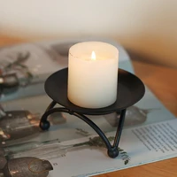 iron candle tray columnar candle holder black candle tray for party wedding table home decor