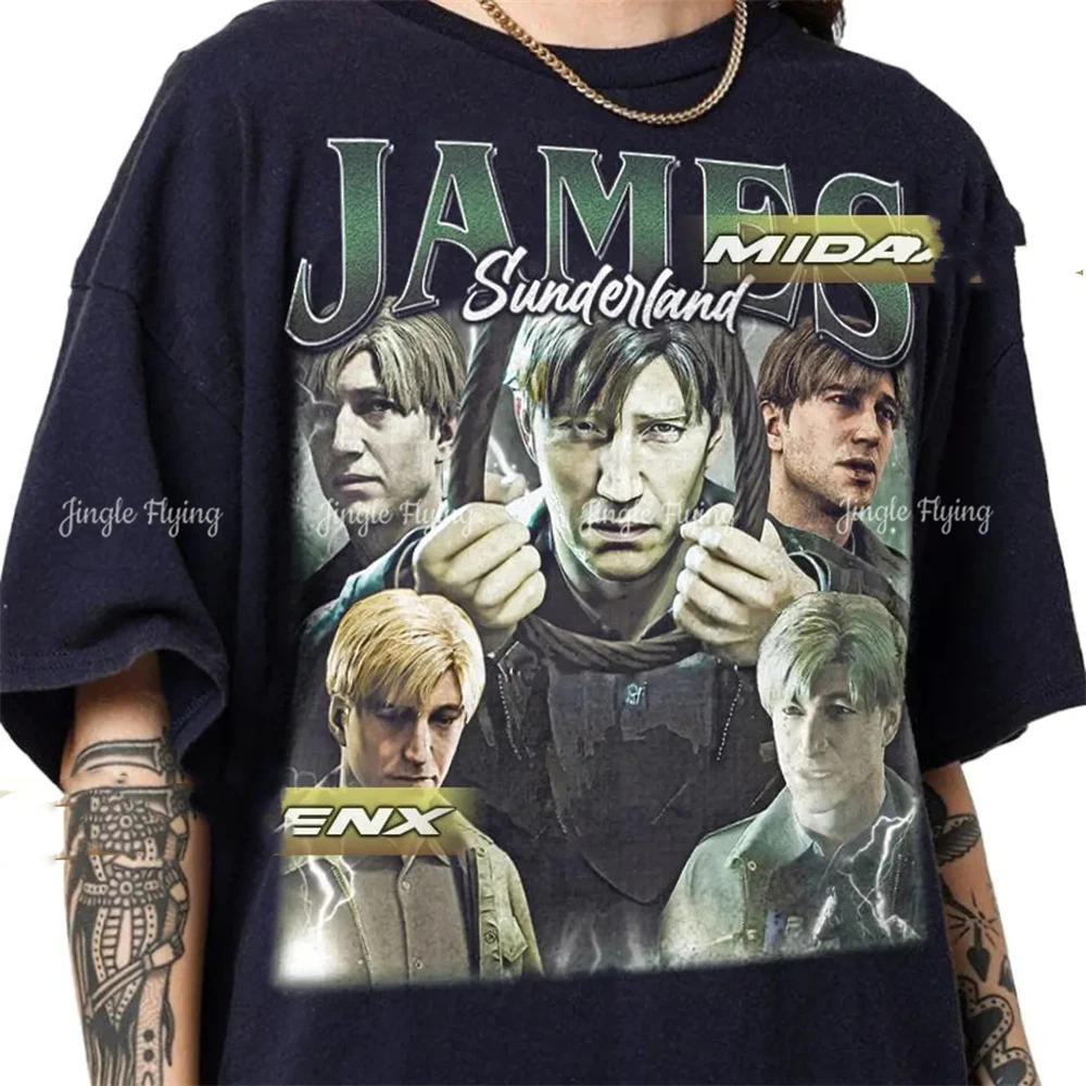 Лимитированная винтажная футболка James Sunderland Silent Hill 2 подарочная унисекс для