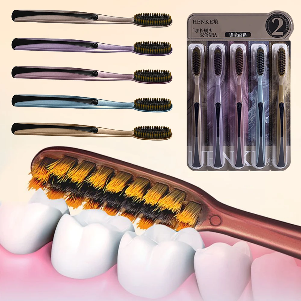 5 шт./кор. зубная щетка с огромной головкой очень жесткая и прочная для взрослых
