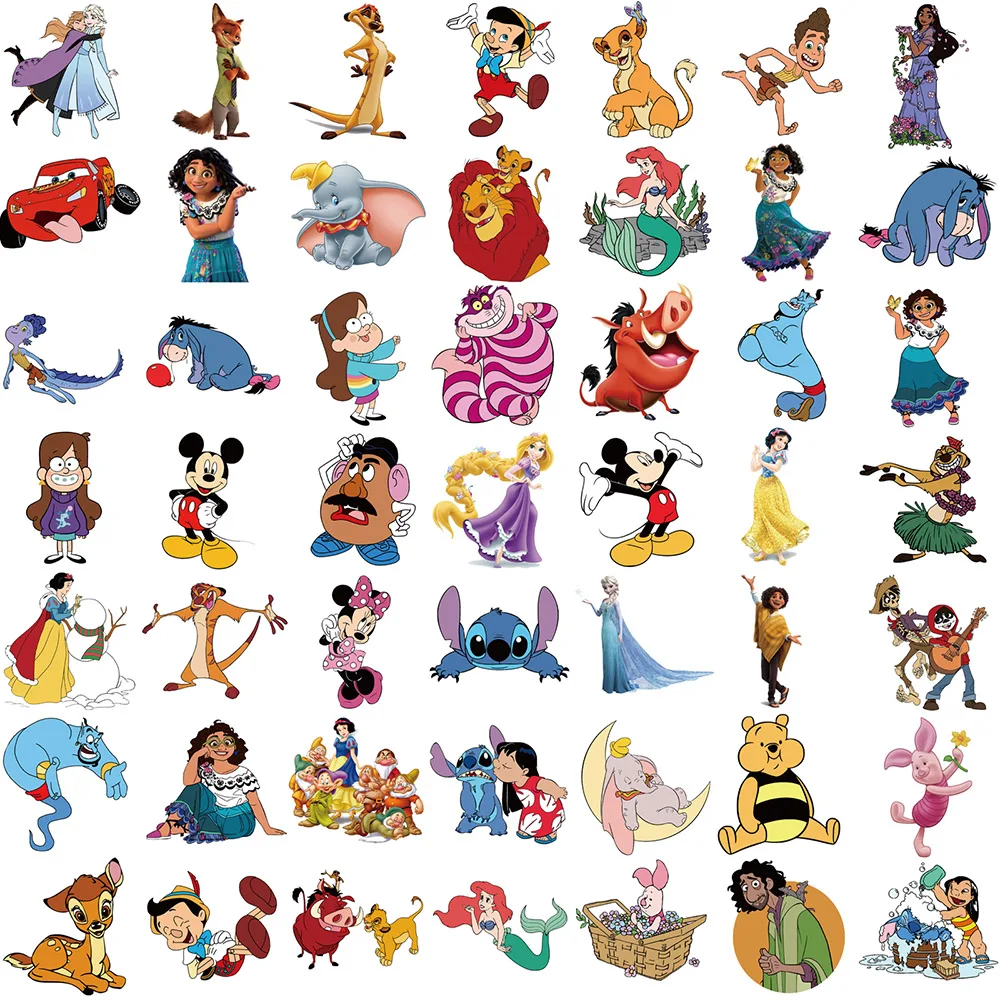 10/30/50/100pcs Disney Cute Cartoon Mix Lion King Princess Encanto Aesthetic Stickers for Kids DIY Scrapbooking Laptop Phone - купить по