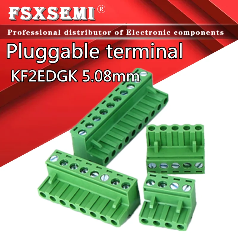 

KF2EDGK 5.08mm Pluggable terminal Plug terminal connector 2EDGK 2P 3P 4P 5P 6P 7P 8P 9P 10P 11P 12P 13P 14P 15P