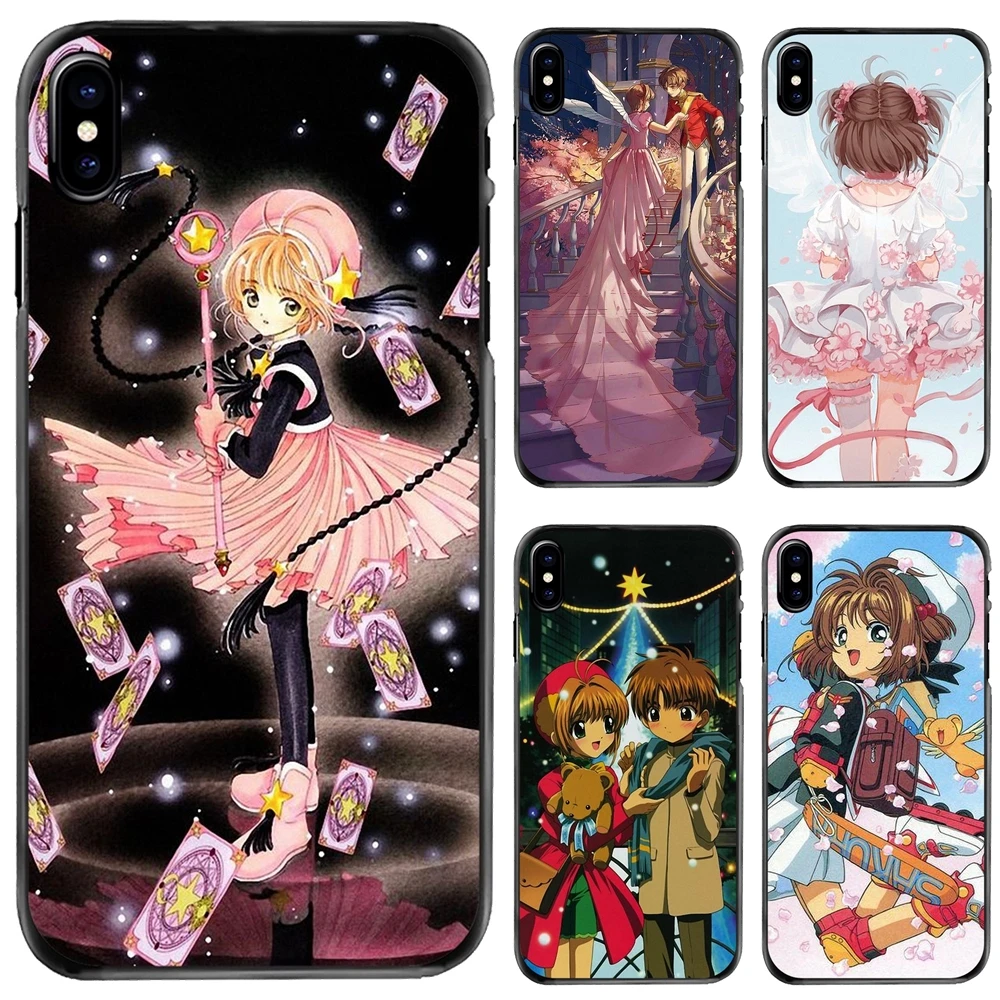 

For Apple iPhone 11 12 13 14 Pro MAX Mini 5 5S SE 6 6S 7 8 Plus 10 X XR XS Hard Phone Shell Case Japan Cartoon Cardcaptor Sakura