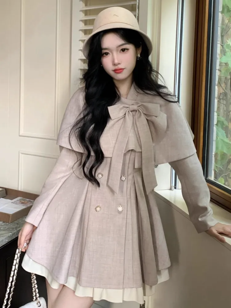 Женский винтажный костюм-накидка элегантный комплект из двух предметов