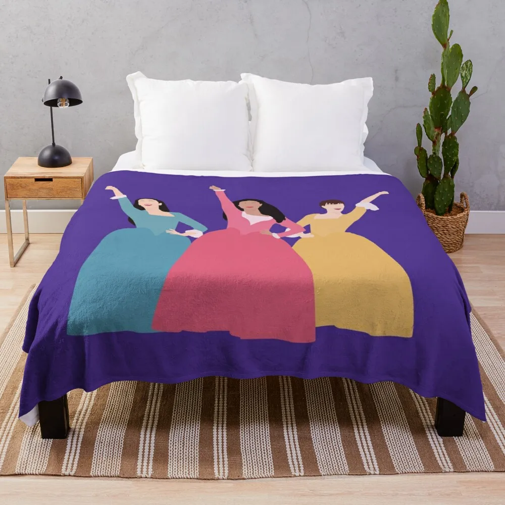 

Schuyler Sisters. Throw Blanket fleece fabric throw blanket for sofa jacquard blankets ands crochet blankets