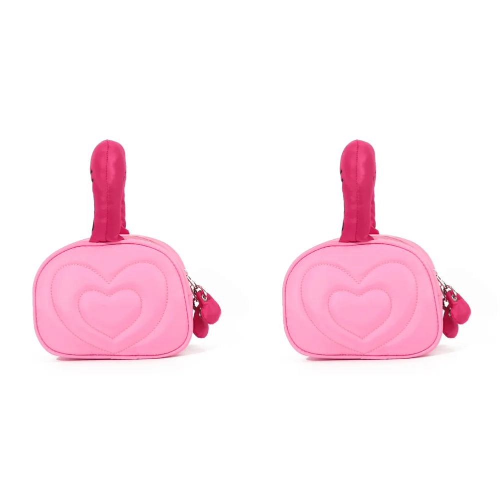 

Women Cosmetic Pouch Soft Toiletry Bag for Female Girls Daily Use (Pink)